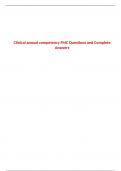 Clinical annual competency FMC Questions and Complete Answers