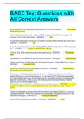 BACE Test Questions with All Correct Answers
