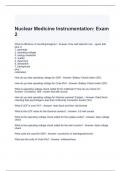Nuclear Medicine Instrumentation Exam 2 with correct Answers 100%