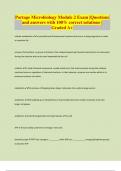 Portage Microbiology Module 2 Exam |Questions and answers with 100% correct solutions | Graded A+