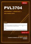 PVL3704 Assignment 1 (Semester 1) - Due :12 March 2024