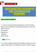 ATI Nutrition Proctored Exam Retake (2023 / 2024) with Questions and Verified Answers, 100% Guarantee Pass 