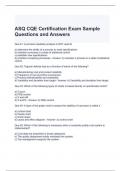 ASQ CQE Certification Exam Sample Questions and Answers