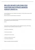 BSN HESI 266 MED SURG EXAM 2024 QUESTIONS AND DETAILED ANSWERS  ALREADY GRADED A+