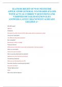 ILLINOIS RIGHT OF WAY PESTICIDE  APPLICATOR GENERAL STANDARDS EXAMS  WITH ACTUAL CORRECT QUESTIONS AND  VERIFIED DETAILED RATIONALES  ANSWERS LATEST 2024 NEWEST ALREADY  GRADED A+