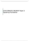 AQA GCSE BENGALI   Paper 2 Speaking Foundation MARK SCHEME   8638/SF