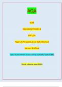 AQA GCSE RELIGIOUS STUDIES B 8063/2A Paper 2A Perspectives on faith QUESTION PAPER & MARKING SCHEME/ [MERGED] Marl( scheme June 2023(themes) Version: 1.0 Final *jun2380632a01* IB/G/Jun23/E5 8063/2A