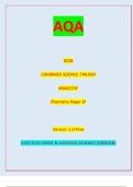 AQA GCSE COMBINED SCIENCE: TRILOGY 8464/C/1F Chemistry Paper 1F Version: 1.0 Final  *JUN238464C1F01* IB/M/Jun23/E5 8464/C/1F/ QUESTION PAPER & MARKING SCHEME/ [MERGED] Marl( scheme June 2023