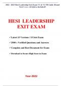   HESI LEADERSHIP EXIT EXAM