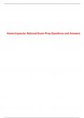 Home Inspector National Exam Prep Questions and Answers