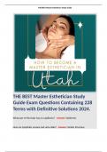 Utah Master Aesthetician State Board Bulk. 