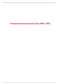 Professional Home Inspector Exam NHIE / TREC