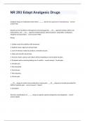 NR 293 Edapt Analgesic Drugs Question and answers rated A+ 2023/2024 