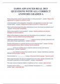 IAHSS ADVANCED REAL 2023 QUESTIONS WITH ALL CORRECT ANSWERS GRADED A What is the primary role of a security officer in crime prevention? - answer--Reduce the opportunity for a person to commit a crime Crime prevention is the anticipation, recognition, and