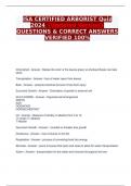 ISA CERTIFIED ARBORIST Quiz 2024 {Updated Version} QUESTIONS & CORRECT ANSWERS VERIFIED 100%