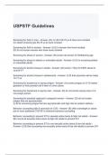 USPSTF Guidelines Exam with complete solutions