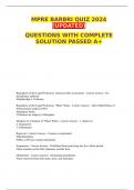 MPRE BARBRI QUIZ 2024 QUESTIONS WITH COMPLETE SOLUTION PASSED A+