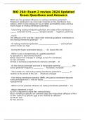 BIO 264: Exam 2 review 2024 Updated Exam Questions and Answers