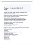 Rutgers Dynamics 2024-2025 Exam Questions and Answers