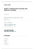 2024 UPDATED TEST BANK Study Guide deWit’s Fundamental Concepts and Skills for Nursing   FIFTH EDITION CHARPTER 1-41 Patricia Williams, MSN, RN, CCRN