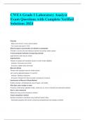 CWEA Grade I Laboratory Analyst Exam Questions with Complete Verified Solutions 2024