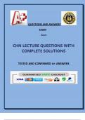 CHN LECTURE QUESTIONS WITH  COMPLETE SOLUTIONS