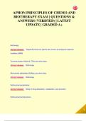 APHON PRINCIPLES OF CHEMO AND  BIOTHERAPY EXAM | QUESTIONS &  ANSWERS (VERIFIED) | LATEST  UPDATE | GRADED A+APHON PRINCIPLES OF CHEMO AND  BIOTHERAPY EXAM | QUESTIONS &  ANSWERS (VERIFIED) | LATEST  UPDATE | GRADED A+