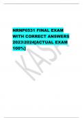 NRNP6531 FINAL EXAM  WITH CORRECT ANSWERS  20232024[ACTUAL EXAM 100%]