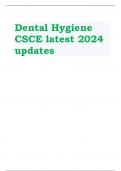 Dental Hygiene CSCE latest 2024 updates