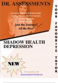 SHADOW HEALTH DEPRESSION  Questions with 100% Correct Answers | Verified 