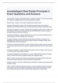 AceableAgent Real Estate Principals 2 Exam Questions and Answers