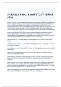 ACEABLE FINAL EXAM STUDY TERMS (GA) QUESTIONS AND ANSWERS