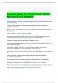 Aceable Agent Key Terms Level 1Exam Questions and Answers
