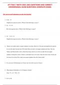 ATI TEAS 7 MATH 2022-2023 QUESTIONS AND CORRECT  ANSWERS|REAL EXAM QUESTIONS (COMPLETE EXAM