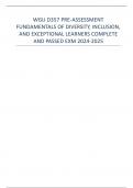 WGU D357 PRE-ASSESSMENT FUNDAMENTALS OF DIVERSITY, INCLUSION, AND EXCEPTIONAL LEARNERS COMPLETE AND PASSED EXM 2024-2025