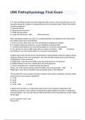 UNE Pathophysiology Final Exam Questions And Answers