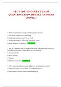 PECT Prek-4 MODULE 2 EXAM  QUESTIONS AND CORRECT ANSWERS  2023/2024