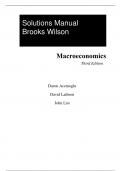 Solutions Manual With Test Bank For MacroEconomics 3rd Edition By Daron Acemoglu, David Laibson, John List (All Chapters, 100% Original Verified, A+ Grade)