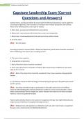 Capstone Leadership Exam (Correct Questions and Answers)