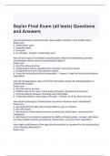 Saylor Final Exam (all tests) Questions and Answers- Graded A