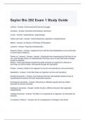 Saylor Bio 202 Exam 1 Study Guide with complete solutions