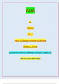 AQA AS FRENCH 7651/1 Paper 1 Listening, Reading and Writing  Version: 1.0 Final *jun237651101* IB/M/Jun23/E8 7651/1// QUESTION PAPER & MARKING SCHEME/ [MERGED] Marl( scheme June 2023