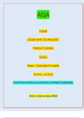 AQA A-level DESIGN AND TECHNOLOGY: PRODUCT DESIGN 7552/1 Paper 1 Technical Principles Version: 1.0 Final G/TI/Jun23/E7 7552/1 (JUN237552101) A-level DESIGN AND TECHNOLOGY: PRODUCT DESIGN Paper 1 Technical Principles// QUESTION PAPER & MARKING SCHEME/ [MER