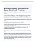 BUS208 Principles of Management - Saylor Direct Credit Final Exam