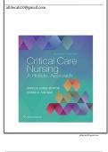 Test bank for critical care nursing a holistic approach 12th edition morton fontaine Updated 2024 Rated A+