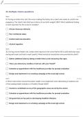 HESI RN COMMUNITY HEALTH PRACTICE EXAM QUESTIONS AND ANSWERS 100% PASS