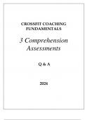 CROSSFIT COACHING FUNDAMENTALS COMPREHENSION ASSESSMENTS Q & A 2024