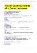 NR 507 Exam Questions with Correct Answers