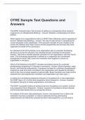 CFRE Sample Test Questions and Answers 2024