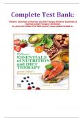 Complete Test Bank:   Williams' Essentials of Nutrition and Diet Therapy (Williams' Essentials of Nutrition & Diet Therapy) 13th Edition by Joyce Ann Gilbert PhD RDN (Author) 